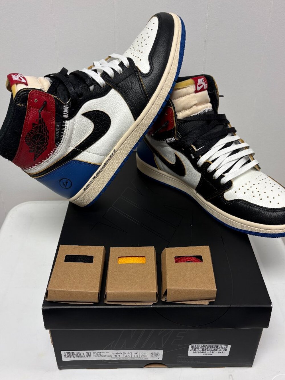 Jordan 1 High Fragment x Union Varsity Red Sport Royal (IO7847-002), Size 11